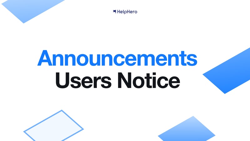 Cover reading Announcements Users Notice