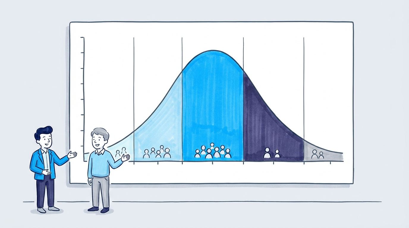 The product adoption curve and its five adopter segments