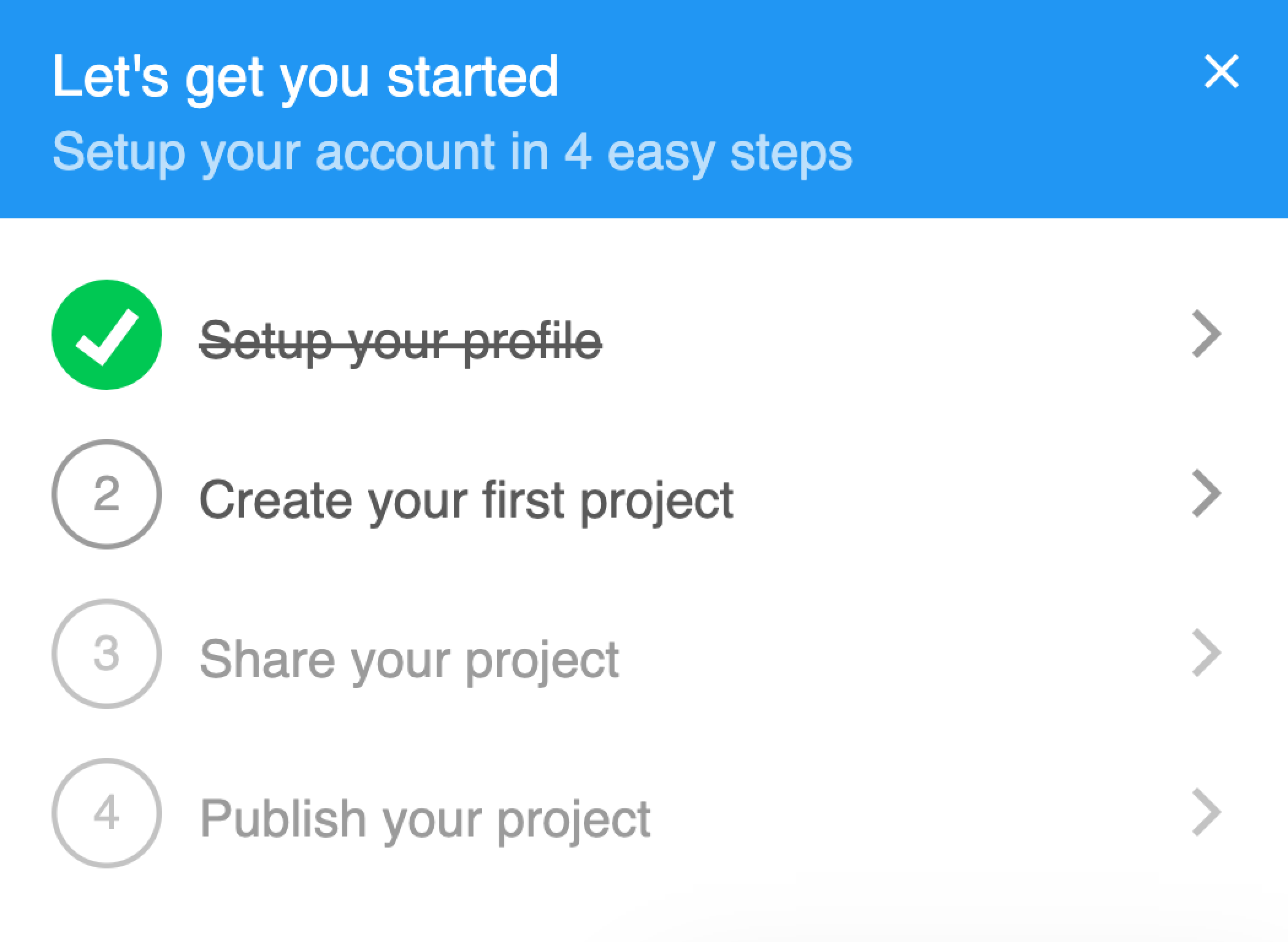 Create checklists with HelpHero’s user onboarding tool to easily and quickly onboard and engage users